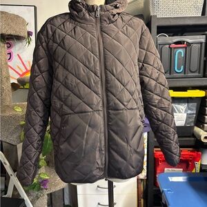 Kenneth Cole Dark Brown Quilted Jacket